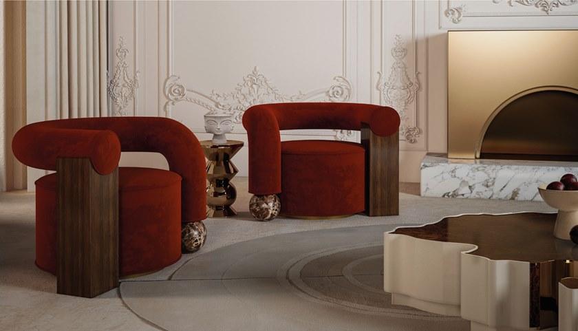 Malabar Кресло из бархата, дерева и мрамора sun-id-1470185 - Вид №4