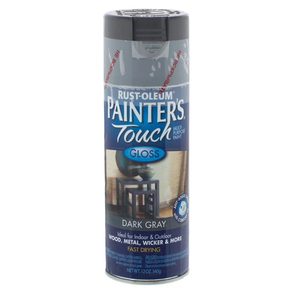 Краска аэрозольная Paint Touch глянцевая цвет тёмно-серый 340 г 13407408 STLM-2162985 RUST-OLEUM 