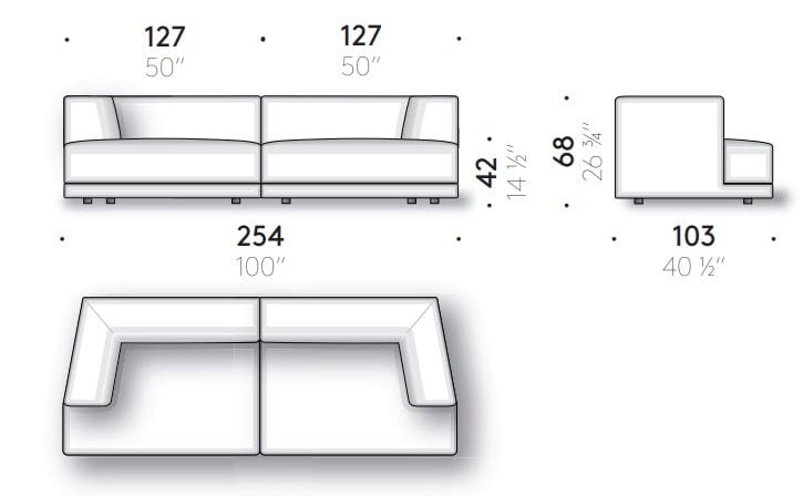 Кожаный модульный диван DE PADOVA Альберезе ARCH-00023120 - Вид №2