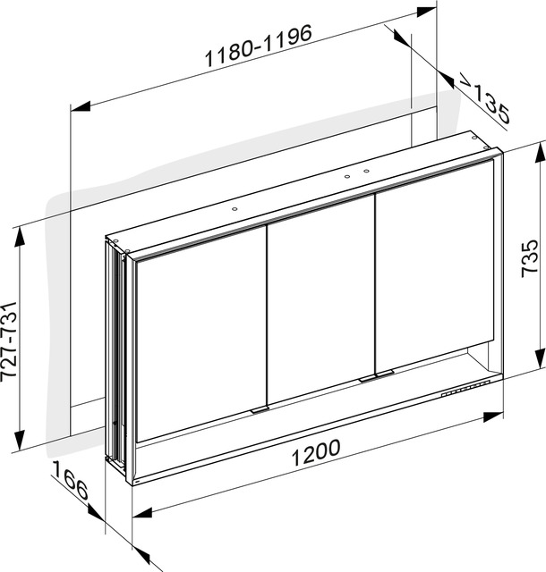 14315171301 Зеркальный шкаф KEUCO Royal Lumos - Вид №3