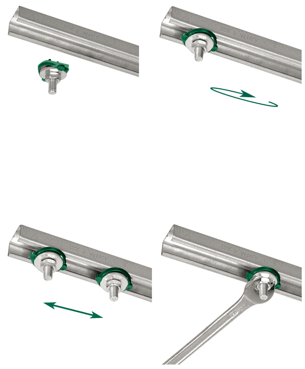 6523004 Монтажные профиля BIS RapidRail® Болты быстрого монтажа монтаж в профиле BIS RapidRail® WALRAVEN  - Вид №2
