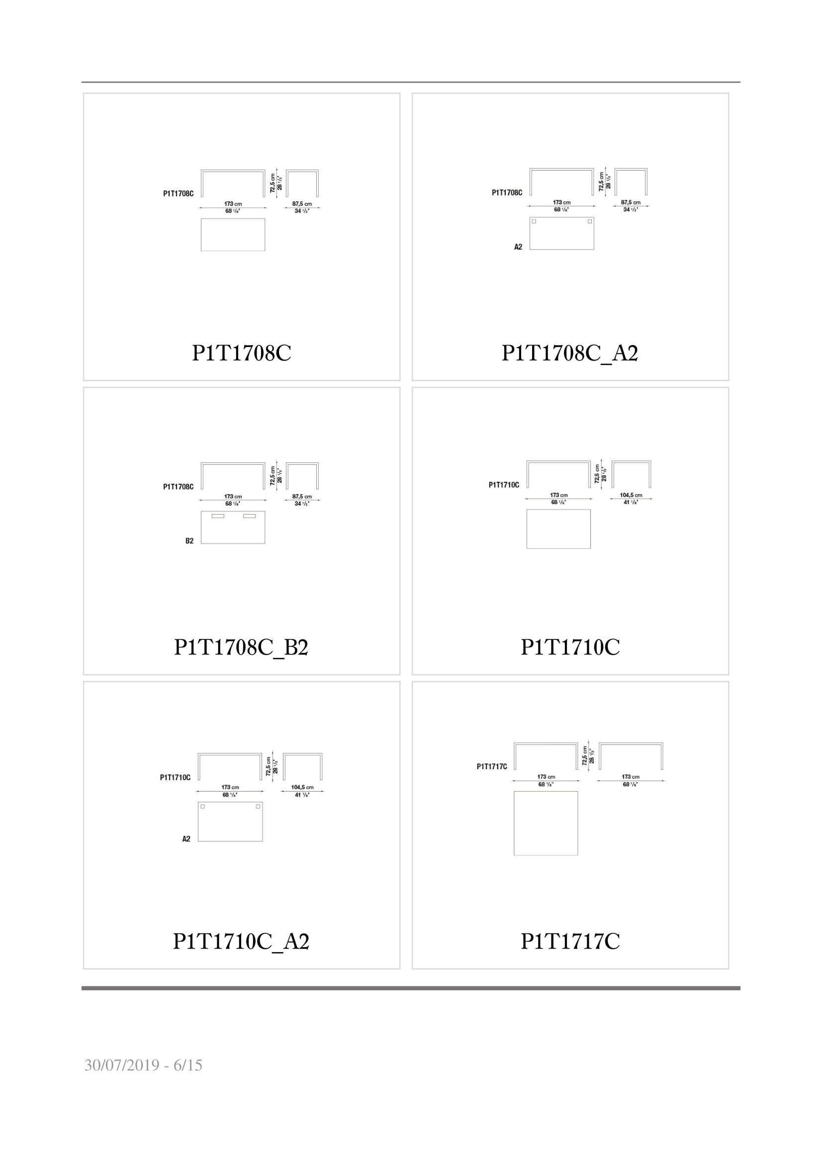 Стеклянный прямоугольный рабочий стол B&B Italia Project проект 1 ARCH-00107589 - Вид №3