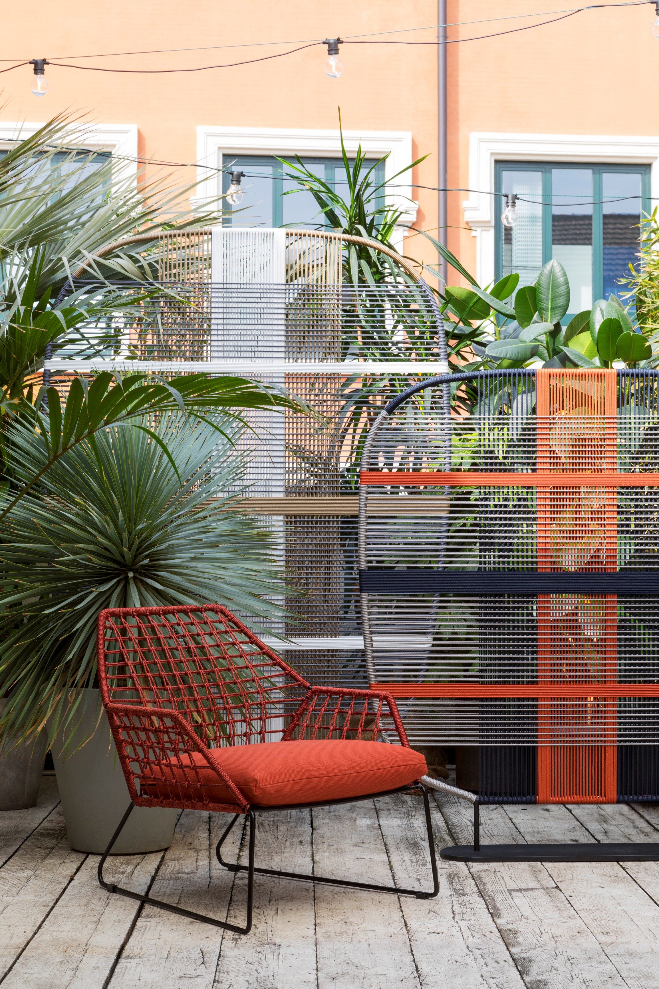 Садовое кресло из полиэтиленовой ткани и веревок Saba Italia Нью-Йорк ARCH-00030787 - Вид №3