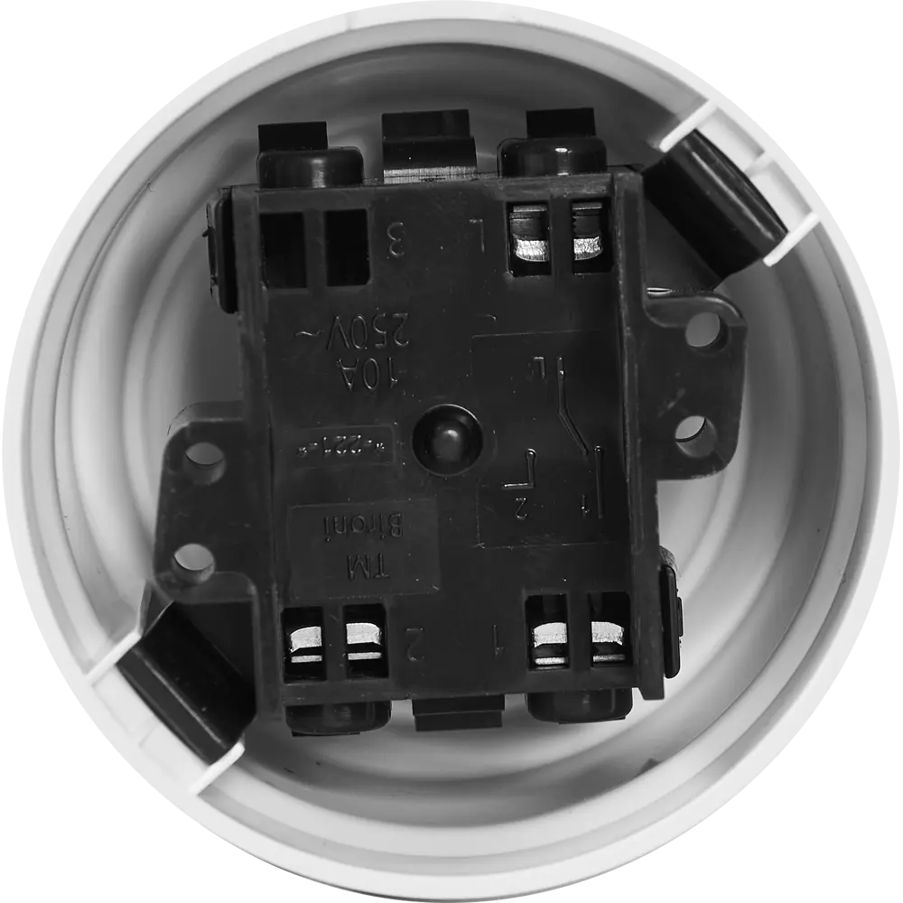 Выключатель накладной Electraline 1 клавиша цвет проходной белый 84229192 STLM-2195470 Ретро - Вид №2