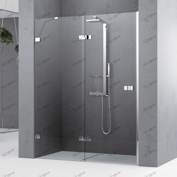 Novellini. Двери в нишу 140 см 2P на брекетах GALA 2 GALA22P140S1KGALA22P140D1K