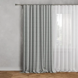 MIAMOZA Штора Торонто на ленте 200x280 см серо-бежевый жаккард 89398905