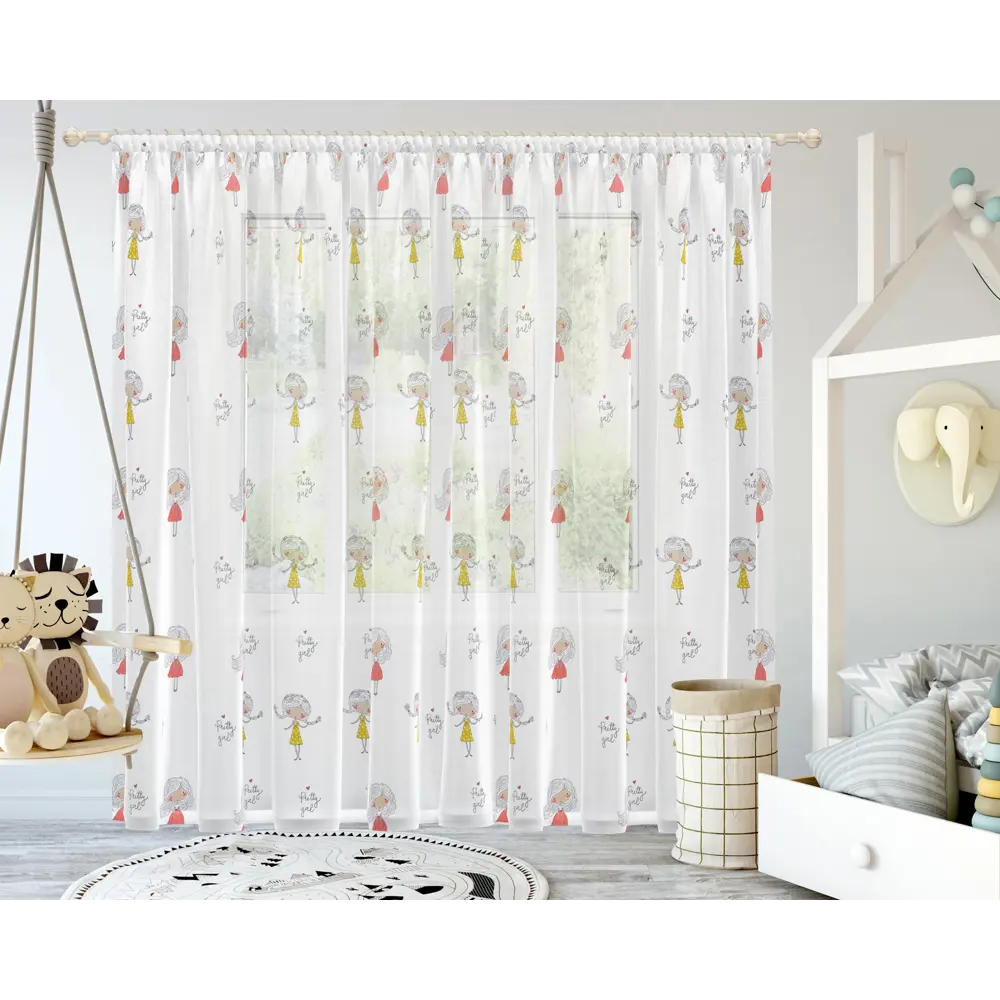Тюль на ленте Девочка 250x260 см цвет розовый 89100805 STLM-2044048 GARDEN  - Вид №4
