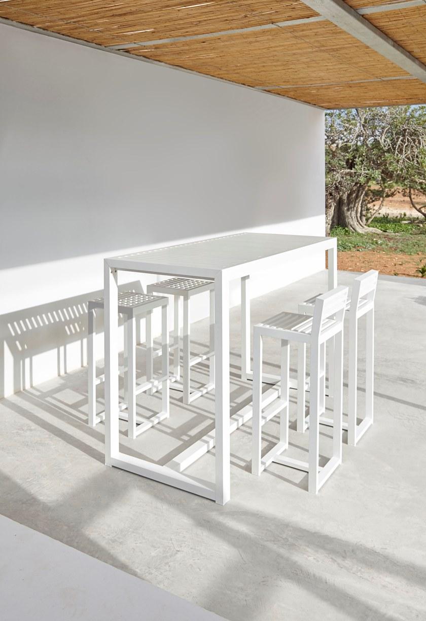 GANDIABLASCO Высокий барный стул из алюминия с подставкой для ног Dna sun-id-1409718 - Вид №2