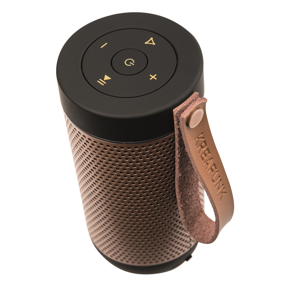 Колонка беспроводная с ремешком aFUNK, черная с бронзой KREAFUNK KFCD02 - Вид №3