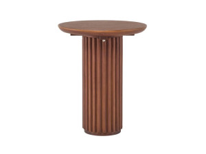 Высокий круглый стол из тикового дерева