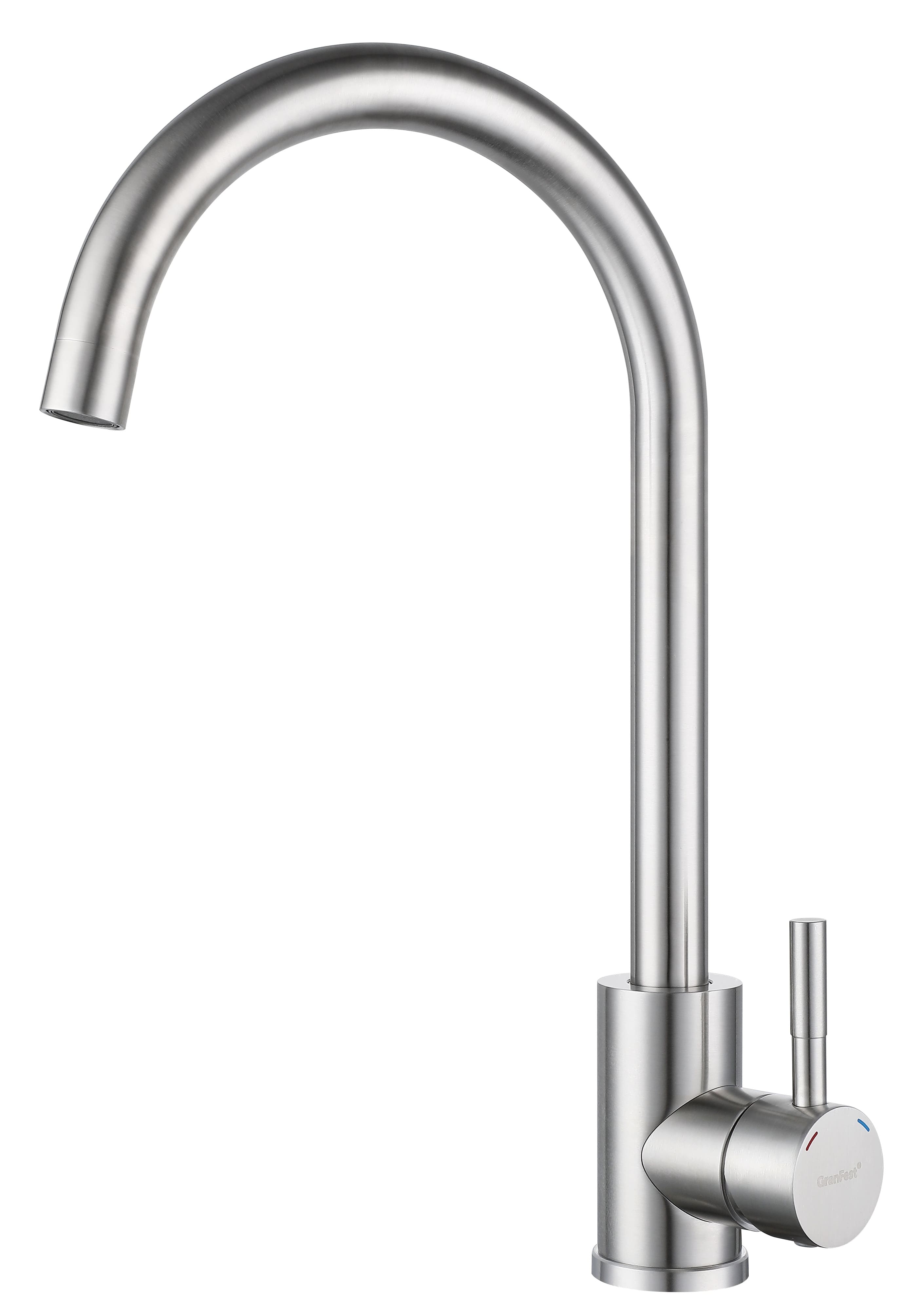 Кухонный смеситель Z-5410 нержавейка GranFest QUARZ