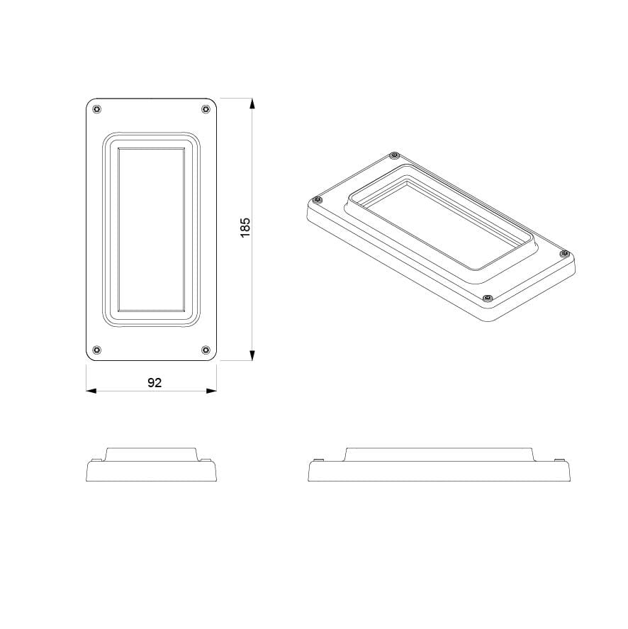 Пластина для розеток и выключателей из натурального алюминия Genuit Silver ARCH-00127912 - Вид №12