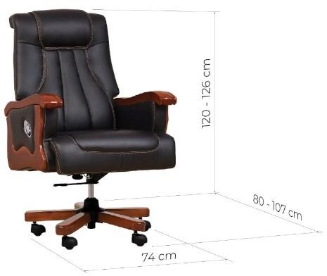Arrediorg.it® Поворотное кожаное кресло руководителя с подлокотниками Prestige sun-id-1507164 - Вид №4