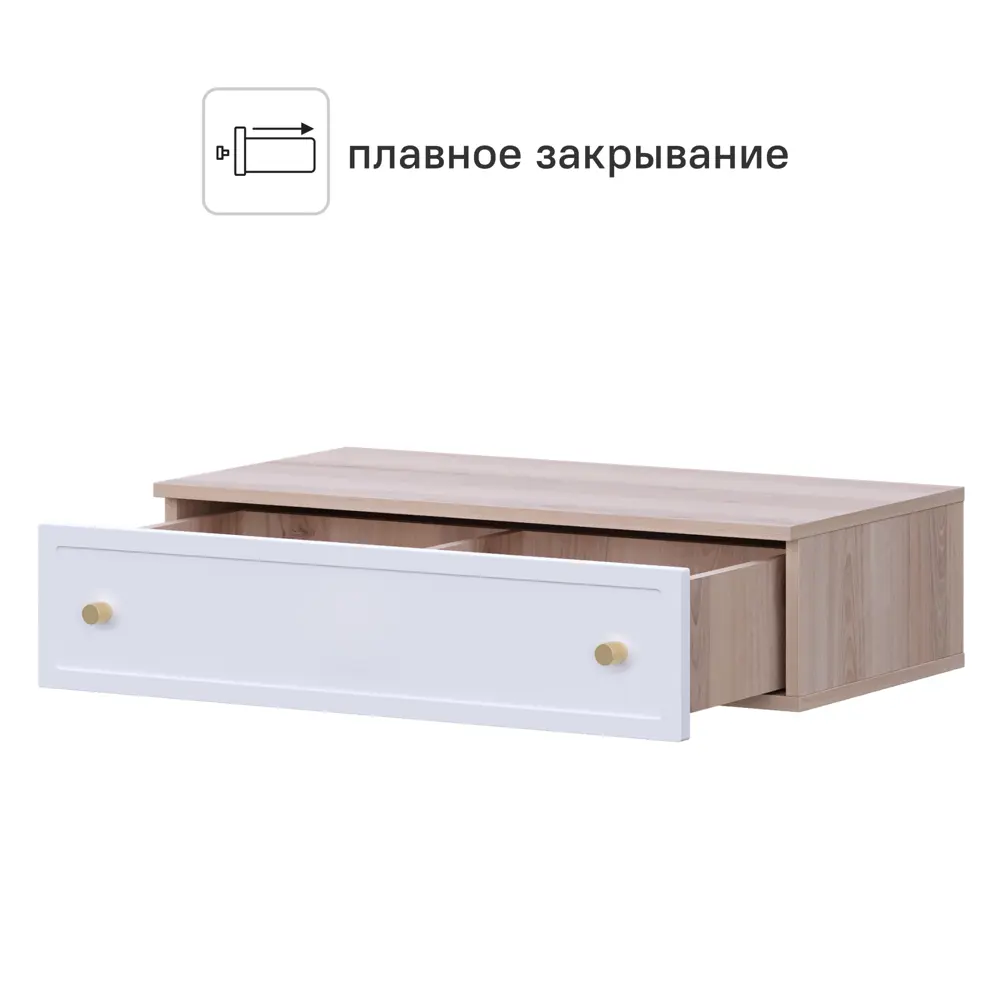Консоль KONSENSA Лион Амьен 80x20x41.7 см ЛДСП цвет белый/коричневый 89448131 STLM-2144824 - Вид №2