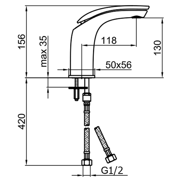 AI830102015 Смеситель для раковины Webert Aria - Вид №2