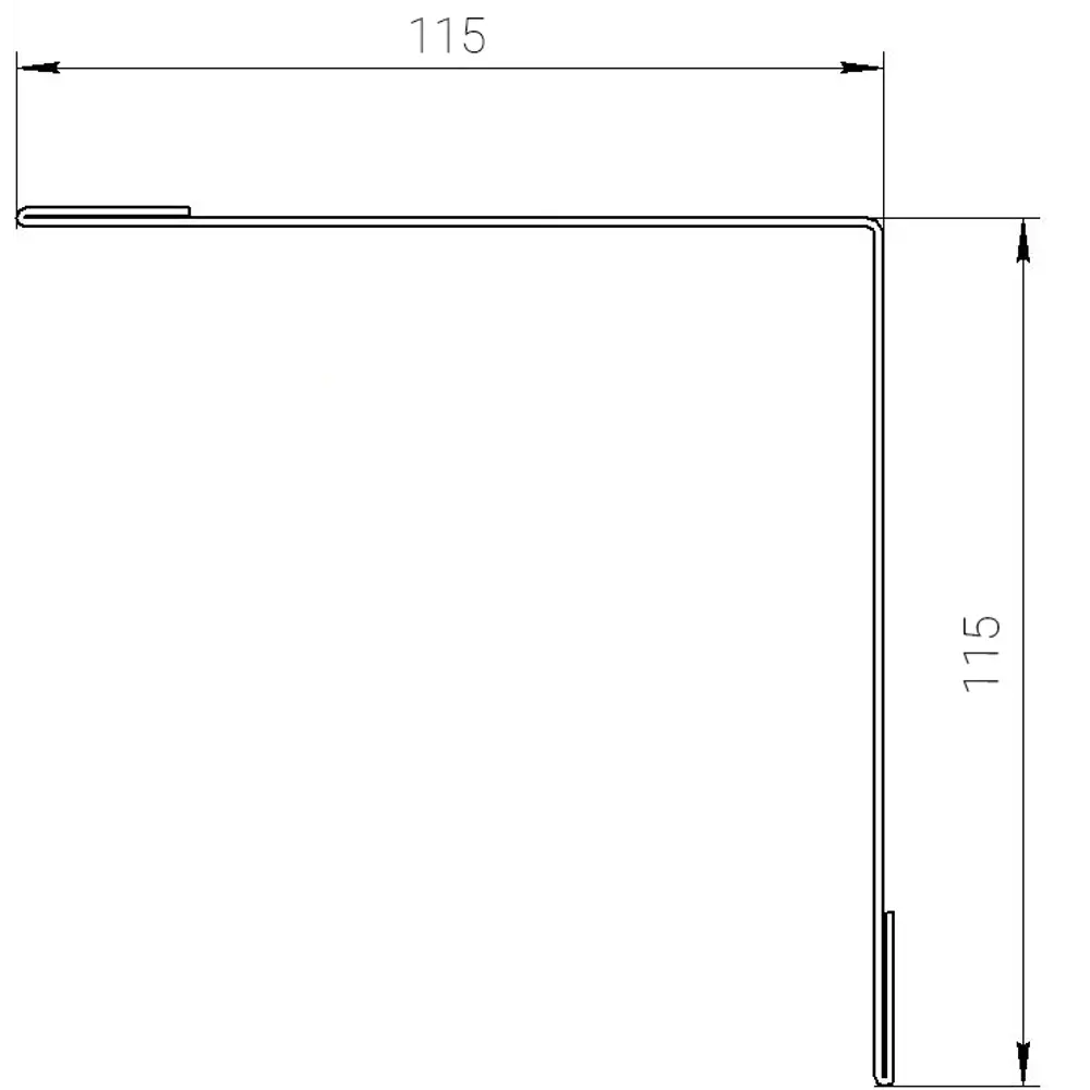 Планка для внутренних углов 115x115 мм 2 м 0.4 мм RAL 3005 красный 11739783 STLM-2024684 OPTIMA  - Вид №1