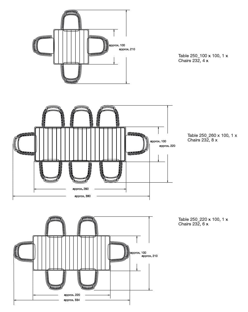 Прямоугольный садовый стол с тиковым верхом Rolf Benz Rolf Benz YOKO ARCH-00024019 - Вид №3