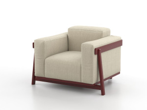 Тканевое кресло с подлокотниками