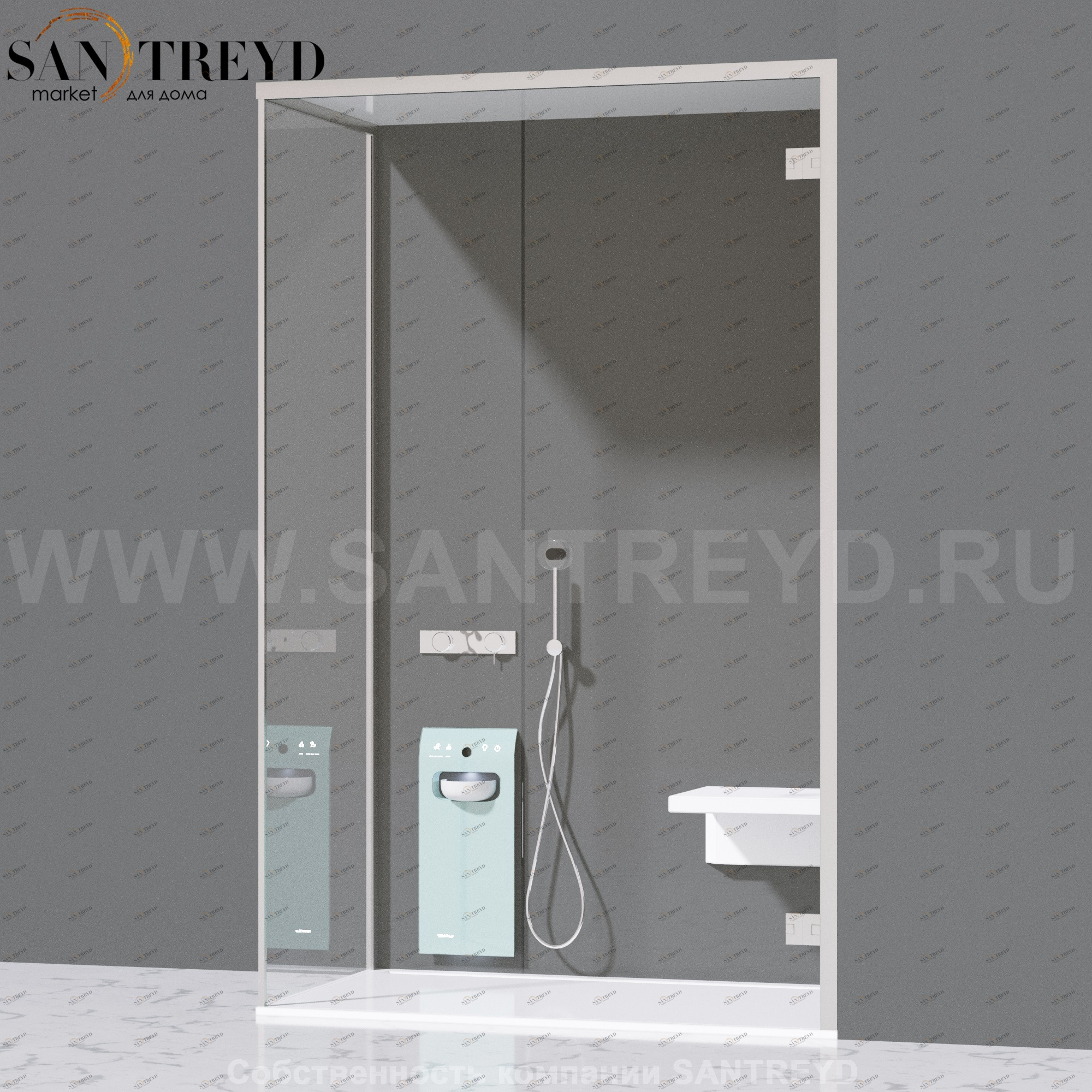 Effegibi FITBOX A Душевая кабина с профилем из алюминия. Установка: в правый угол. Размеры: длина 139 см, высота 220 см. Дверные петли у стены FB10010006