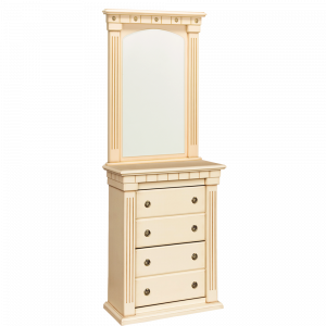 11160,71002 Тумба для обуви с зеркалом Тауэр Айвори BOGACHO