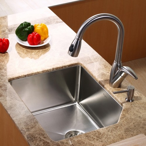 KHU121-23-KPF2120-SD20 Накладная раковина на столешницу  прямоугольная Krausru  - Вид №9