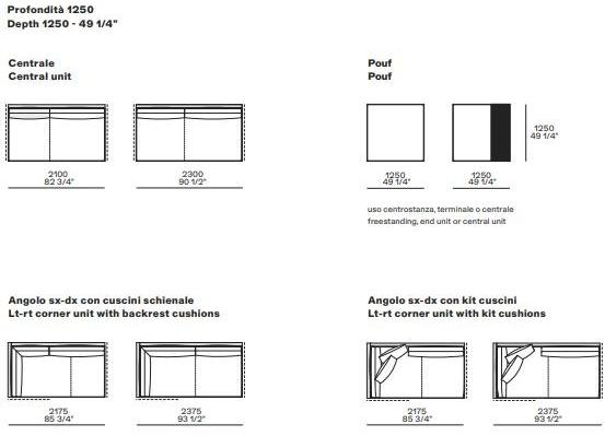 Poliform Мягкий диван из ткани Mondrian sun-id-1478450 - Вид №12
