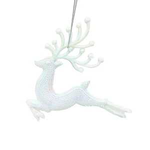 87036511 Елочная игрушка Олень 13x12 цвет белый STLM-1512746