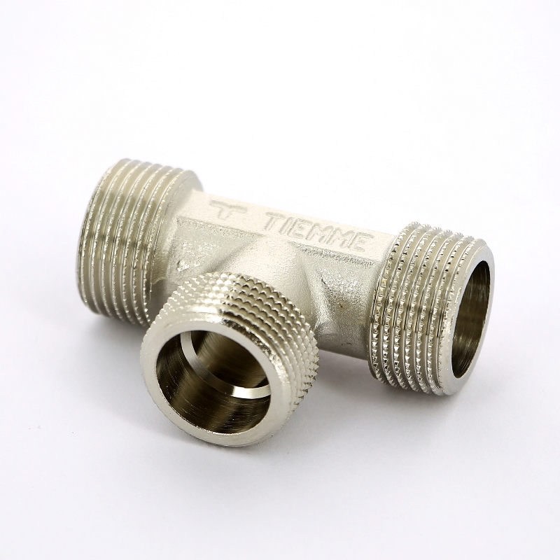 Тройник Н никелированный TIEMME 3/4" 1500334 - Вид №1