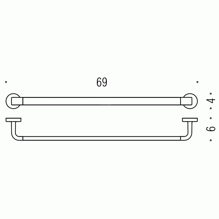 B5211 Полотенцедержатель 69 см COLOMBO NORDIC Colombo Design - Вид №2