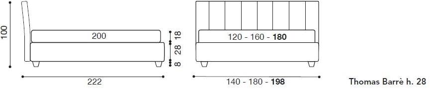 Twils Кровать из ткани с мягким изголовьем sun-id-1484583 - Вид №3