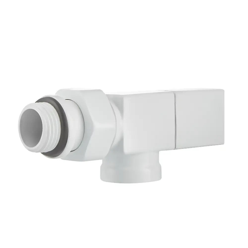 Набор вентилей для радиатора Royal Thermo Cube 1/2" осевой цвет белый 89353154 STLM-2081420  - Вид №5