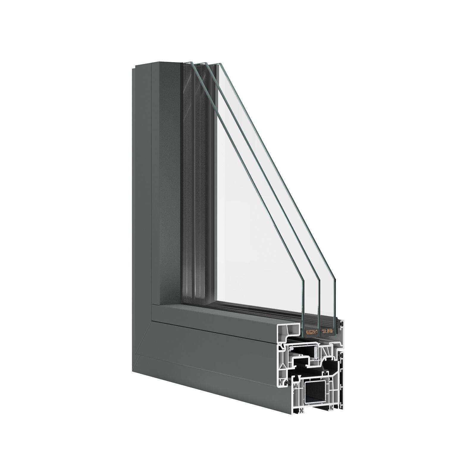 Алюминиевое и ПВХ створчатое окно D&V Serramenti EOS ARCH-00143508 - Вид №1