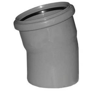 Отвод ПВХ канализационная D50мм 15 градусов