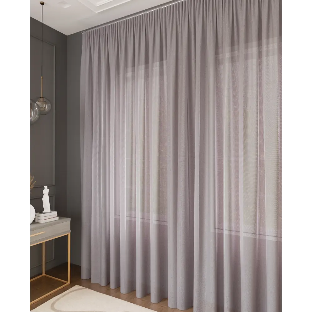 MIAMOZA Тюль Елочка - розовая сетка для уютного интерьера 89398904 STLM-1565863