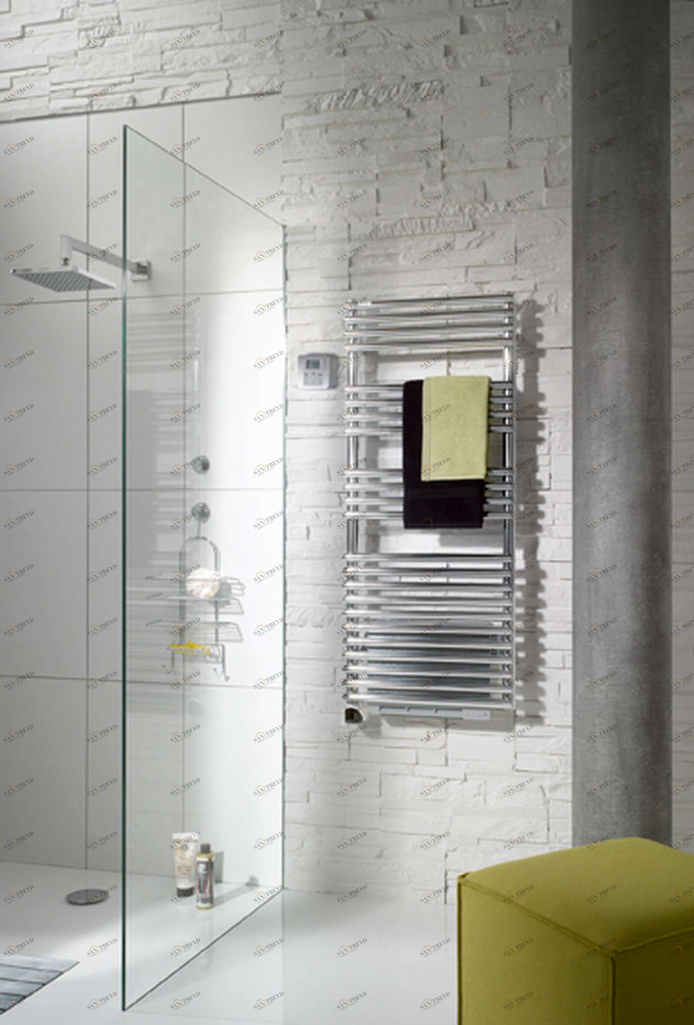 Электрический радиатор TLNO-050-050-IFS Cala +Air Chromé (Avec soufflant) Acova 1231 