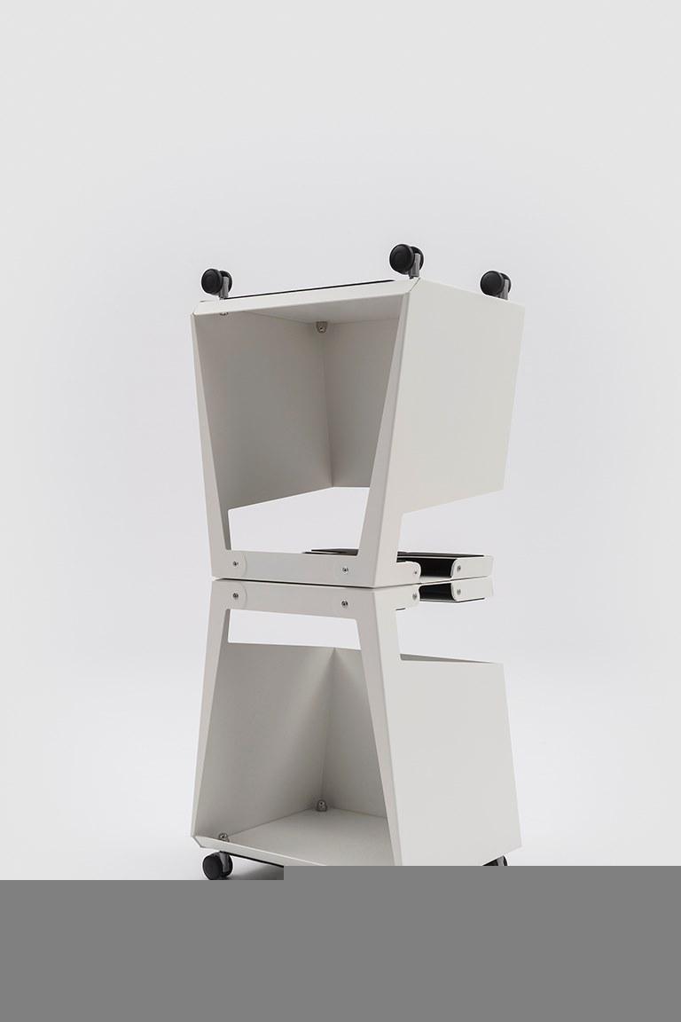 Danese Milano Универсальный шкаф из окрашенного металлического листа на колесиках sun-id-1443807 - Вид №2