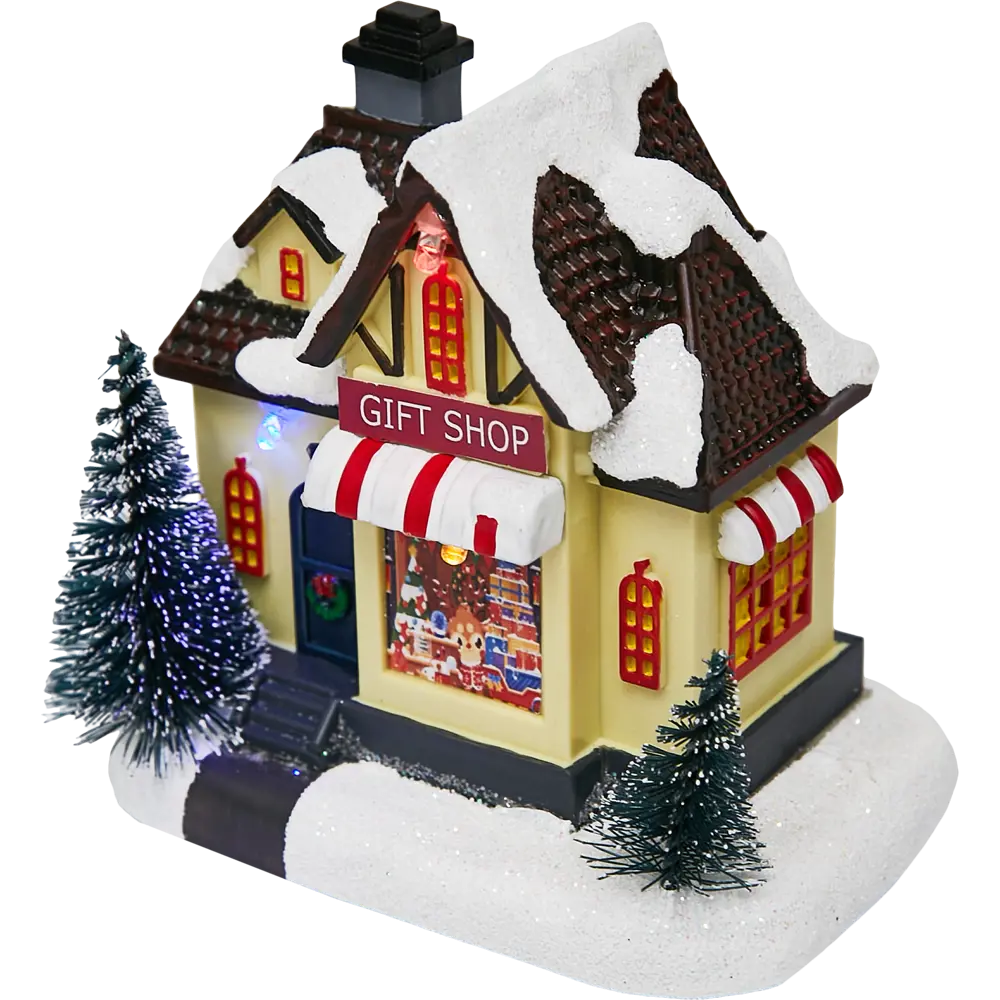 87547201 Композиция новогодняя светодиодная Новогодний домик 9см STLM-0954768 Santreyd  - Вид №6