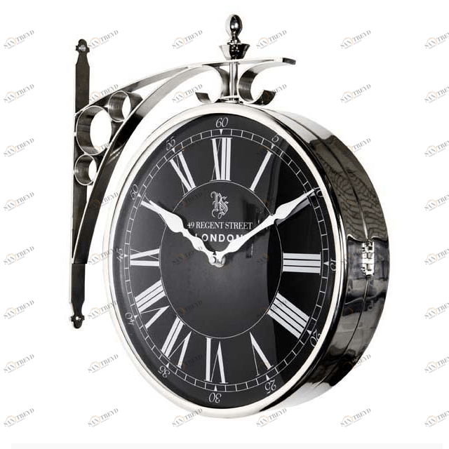 Часы Regent Street L от Eichholtz EICHHOLTZ ДИЗАЙНЕРСКИЕ, EICHHOLTZ 060164 Хром;черный 