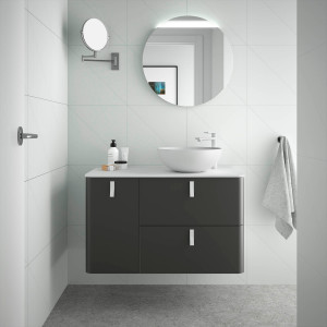 24647 SALGAR Мебель для умывальника UNIIQ 900 левая MATT ANTHRACITE 897 x 540 x 450 мм Матовый антрацит
