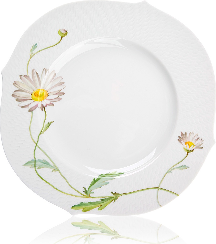 104108 Meissen Тарелка закусочная 22,5см "Игра волн, рельеф, маргаритка" Фарфор 