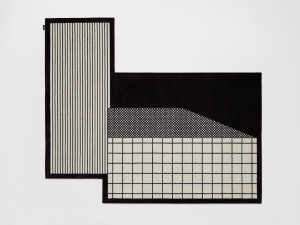 Бархатный ковер с геометрическим рисунком