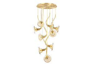 Подвесной светильник из дутого стекла