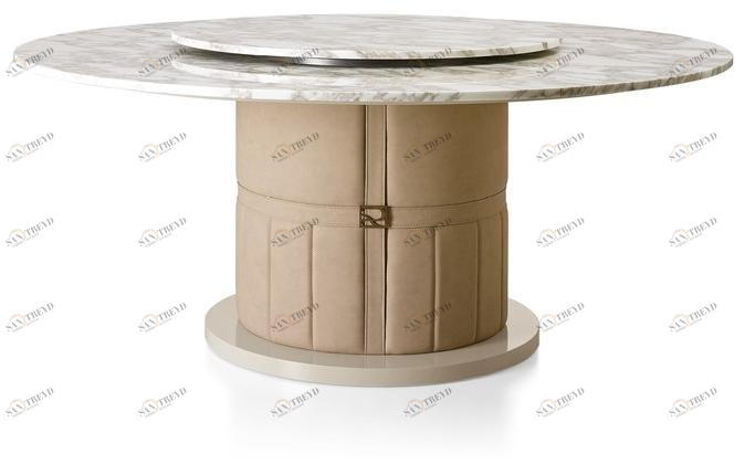 Barnini Oseo Круглый мраморный стол с ленивой сьюзан Richmond upon thames Rc122