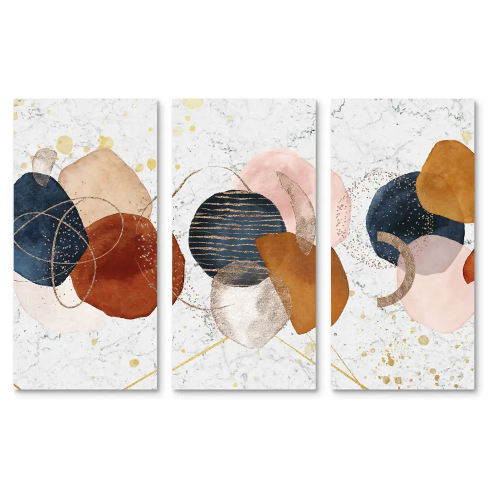 Картина на МДФ Абстракция 30x60 см 3 шт POSTERMARKET STLM-2016284
