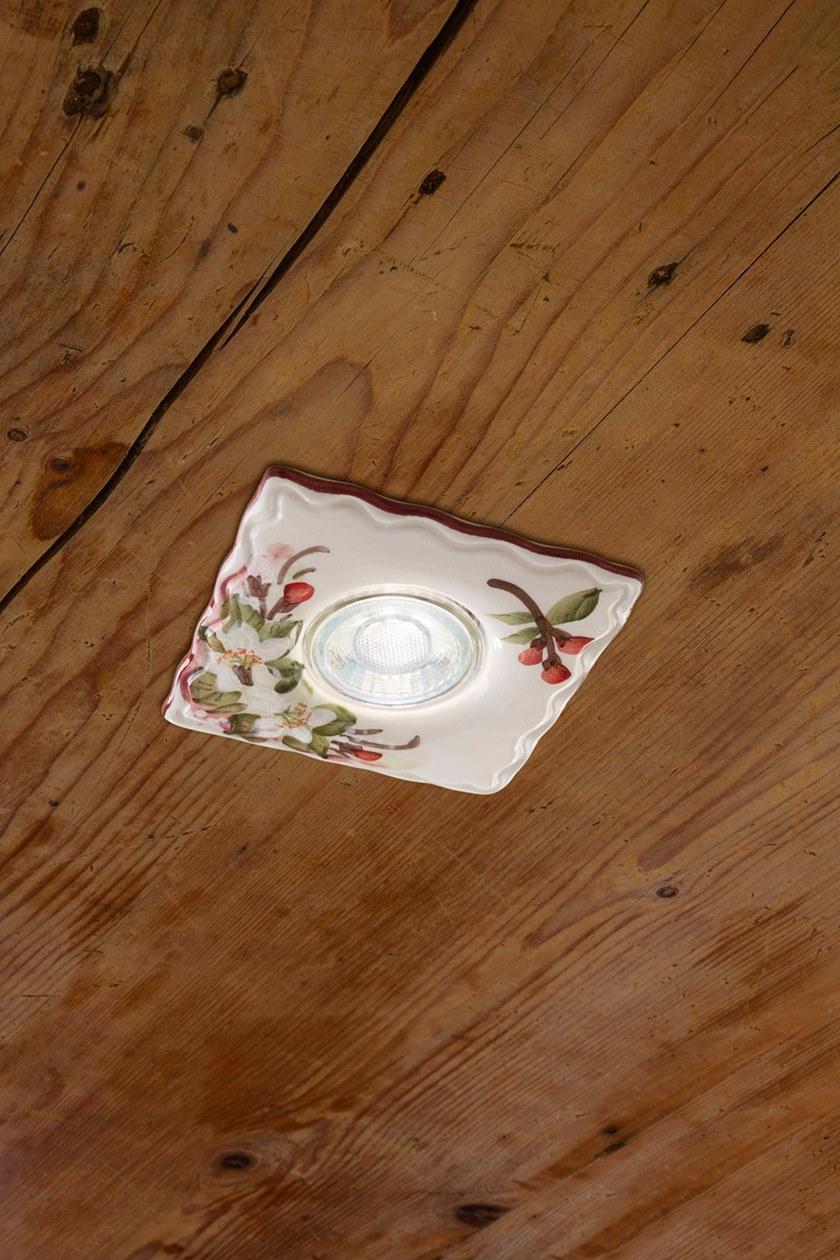 FERROLUCE Квадратный встраиваемый керамический точечный светильник Pescara C482 - Вид №1