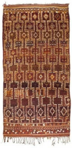 AFOLKI Прямоугольный шерстяной коврик с длинным ворсом и узором Talsent Taa1173be