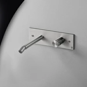 Смеситель для биде настенный HIRO HIR19S серебристый матовый