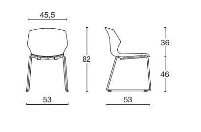 Стул для конференций из полипропилена Diemme No Frill ARCH-00019432 - Вид №1