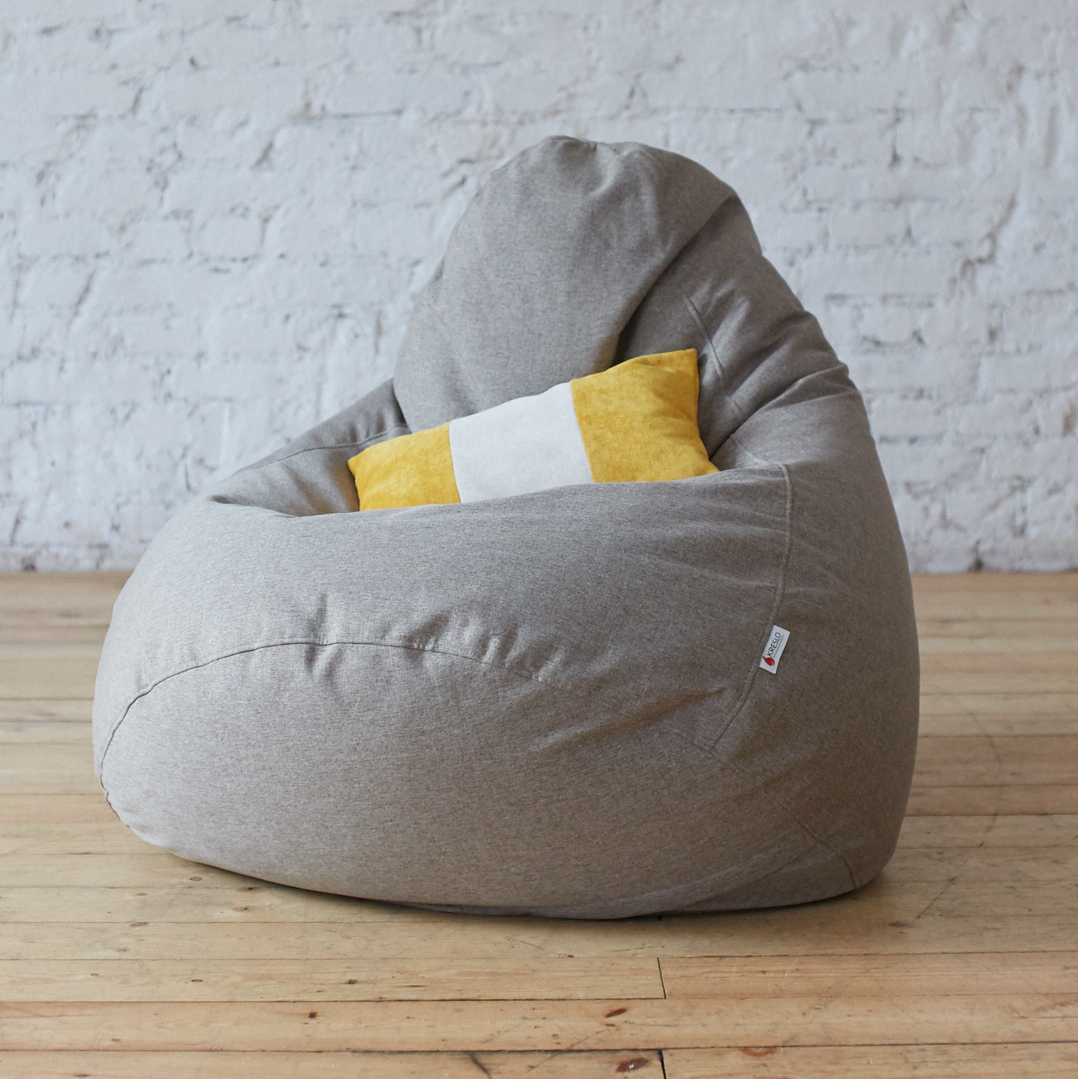 Кресло-мешок "Сальвадор" бежевое Kiton 5 МАСТЕРСКАЯ КРЕСЛО  335312 Серый Santreyd  - Вид №2