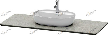 LU946603333 Luv Каменная кварцевая консоль Структура серого кварцевого камня Duravit